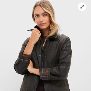 Barbour Olive Waxed Beadnell Utility Jacket